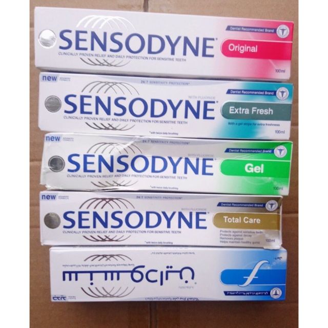 Combo 5 Tuýp Kem Đánh Răng Sensodyne Thái Lan 100ml Giảm ê Buốt , Ngừa Sâu Răng