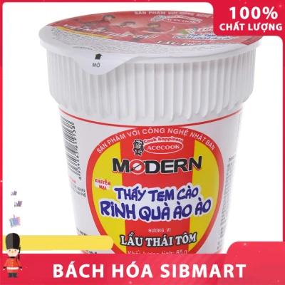 Mỳ ly Modern Acecook lẩu Thái tôm 65g - Bách Hóa SibMart - SA0053