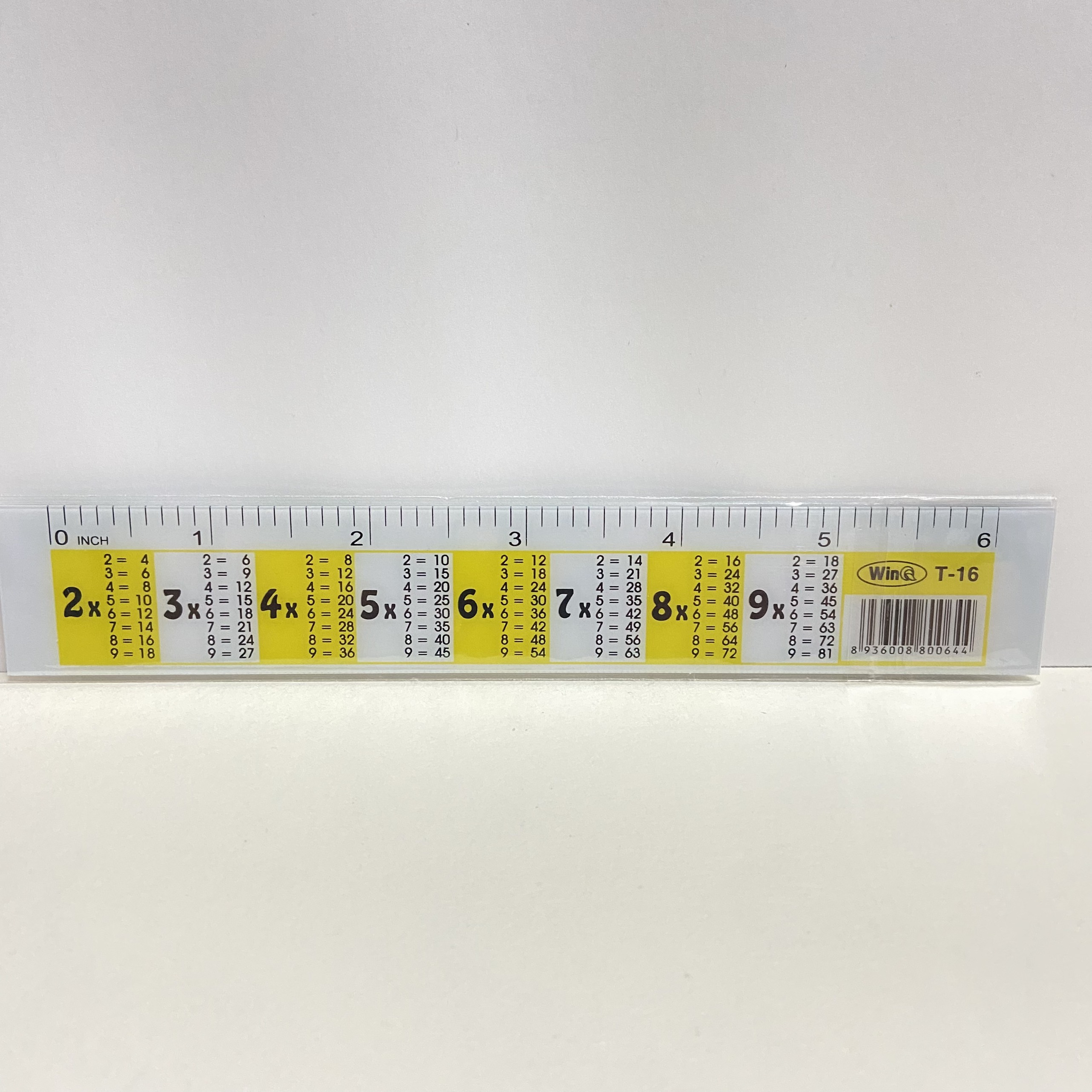 Combo 2 Thước 16cm WinQ T-16 (kết hợp bảng cửu chương và công thức toán học)