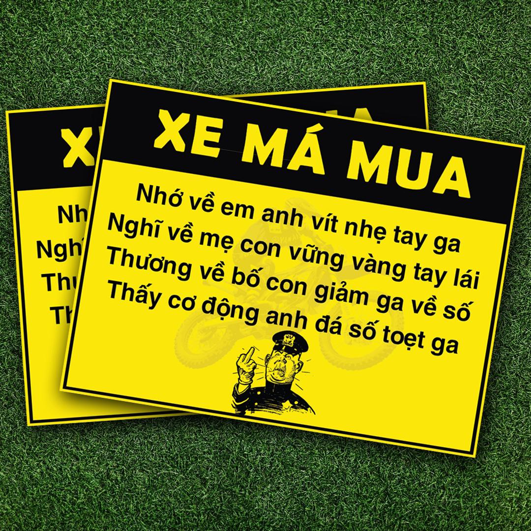 Combo 2 Logo Sticker dán xe máy Xe Má Mua