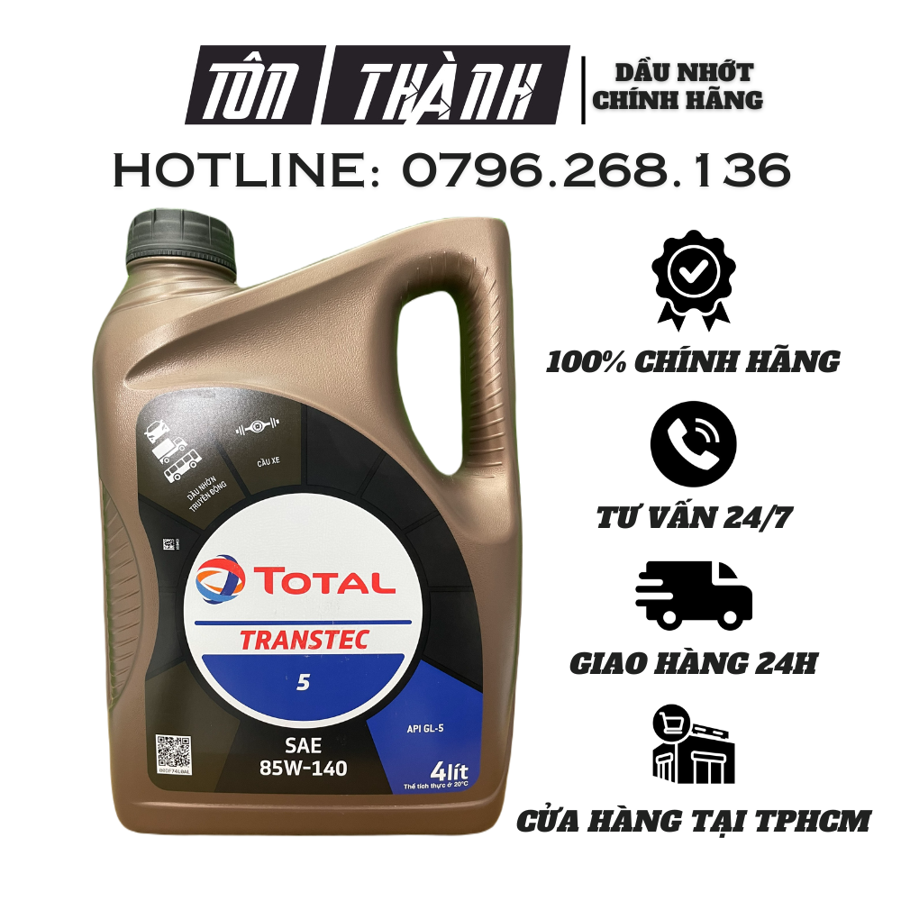 Dầu hộp số ô tô total transtec 5 85w-140
