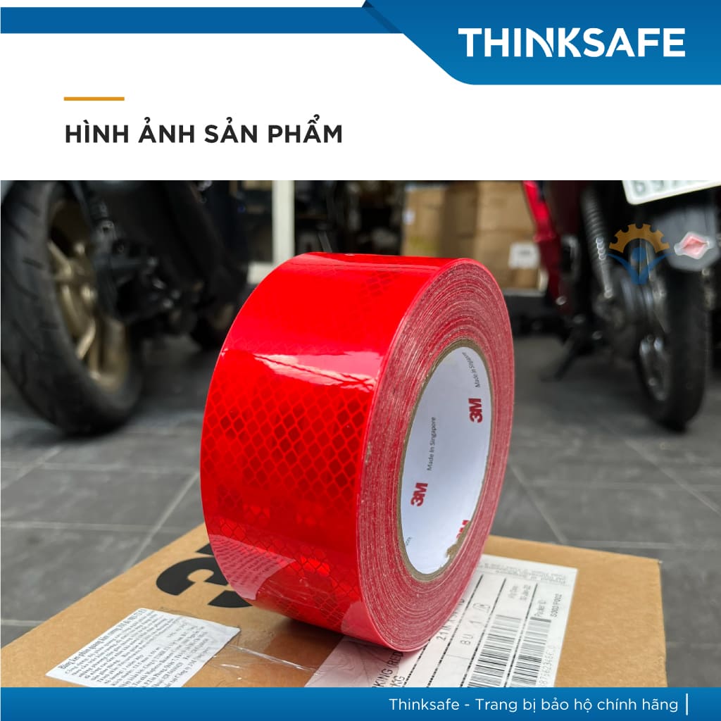 Băng keo phản quang 3M 983 siêu sáng, bền màu Decal phản quang dán xe máy, ô tô - Thinksafe