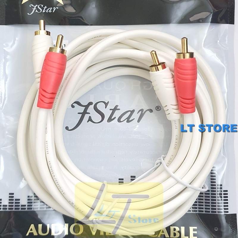 [HCM]Cáp loa 4 đầu hoa sen RCA dài 5M cao cấp (Dây AV 4 đầu)