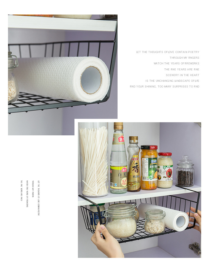 Kệ Sắt Treo Gầm Bàn Đa Năng Đựng Sách, Đựng Đồ Cá Nhân 31x22x12 cm
