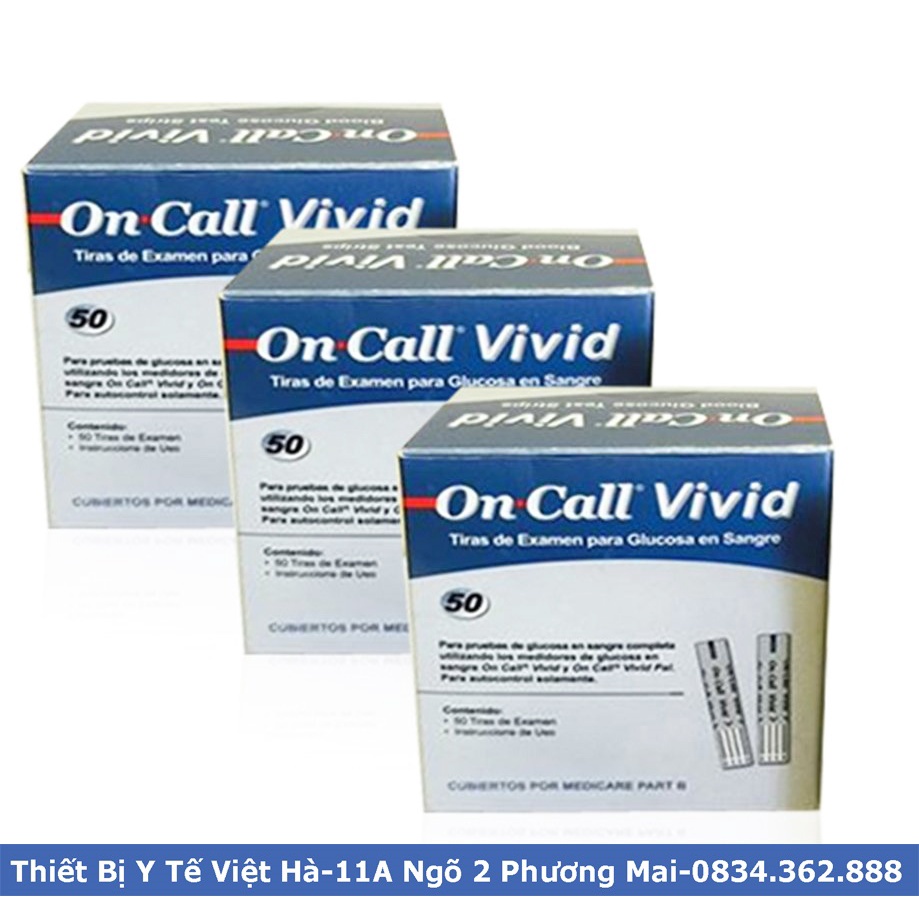 Que thử đường huyết on call vivid - hộp 25 que
