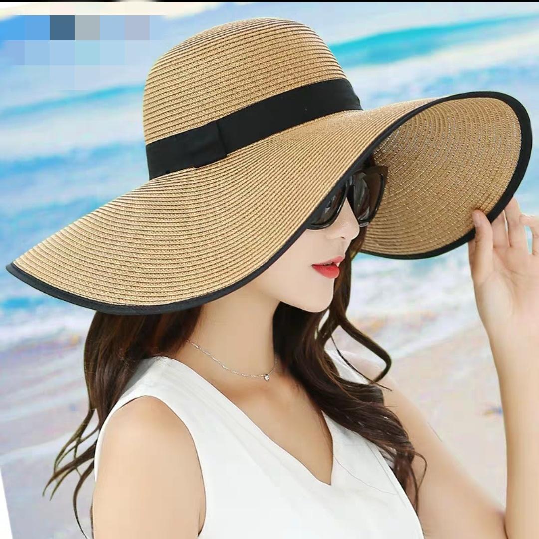 [HCM]Nón rộng vành đẹp mũ rộng vành đi biển chống nắng thời trang hàng nhập. Chất liệu cói