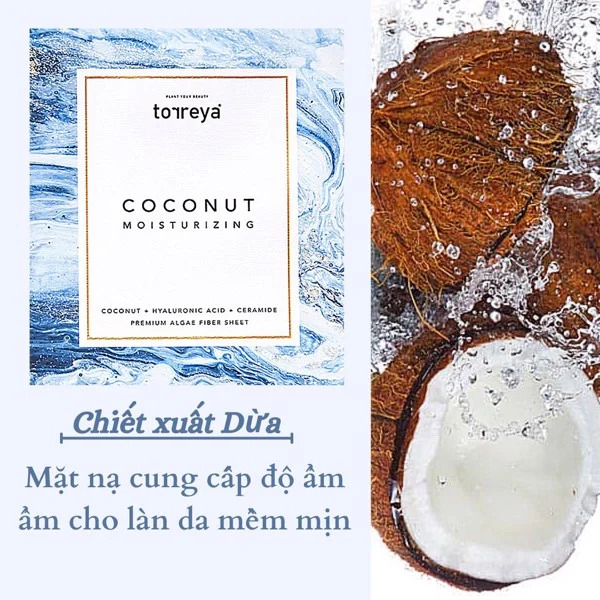 [Combo 10] Mặt Nạ Cấp Ẩm Da Torreya Coconut Moisturizing Mask