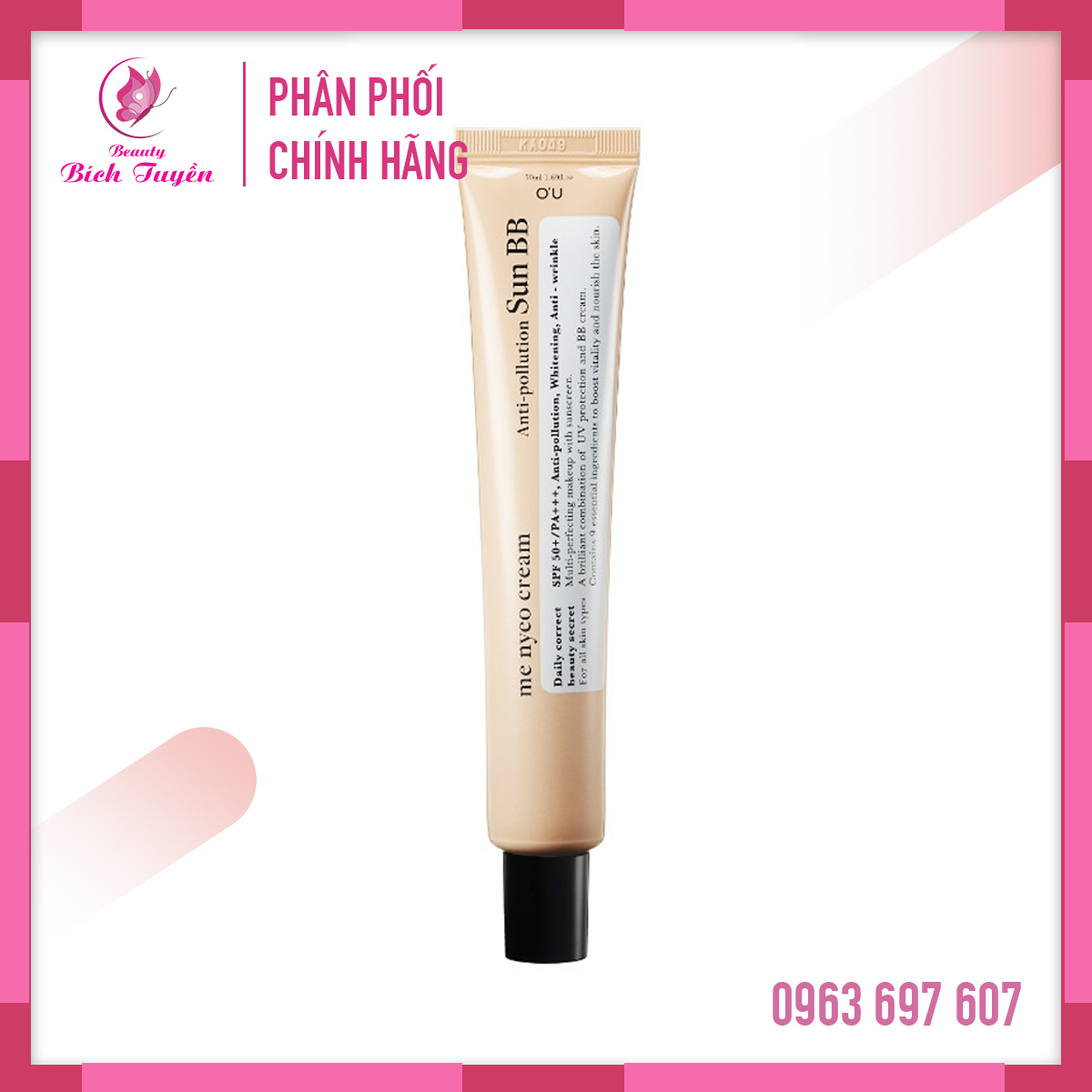 Kem Nền Chống Nắng ME NYEO CREAM ANTI-POLLUTION SUN BB SPF50+/PA+++ 50ml