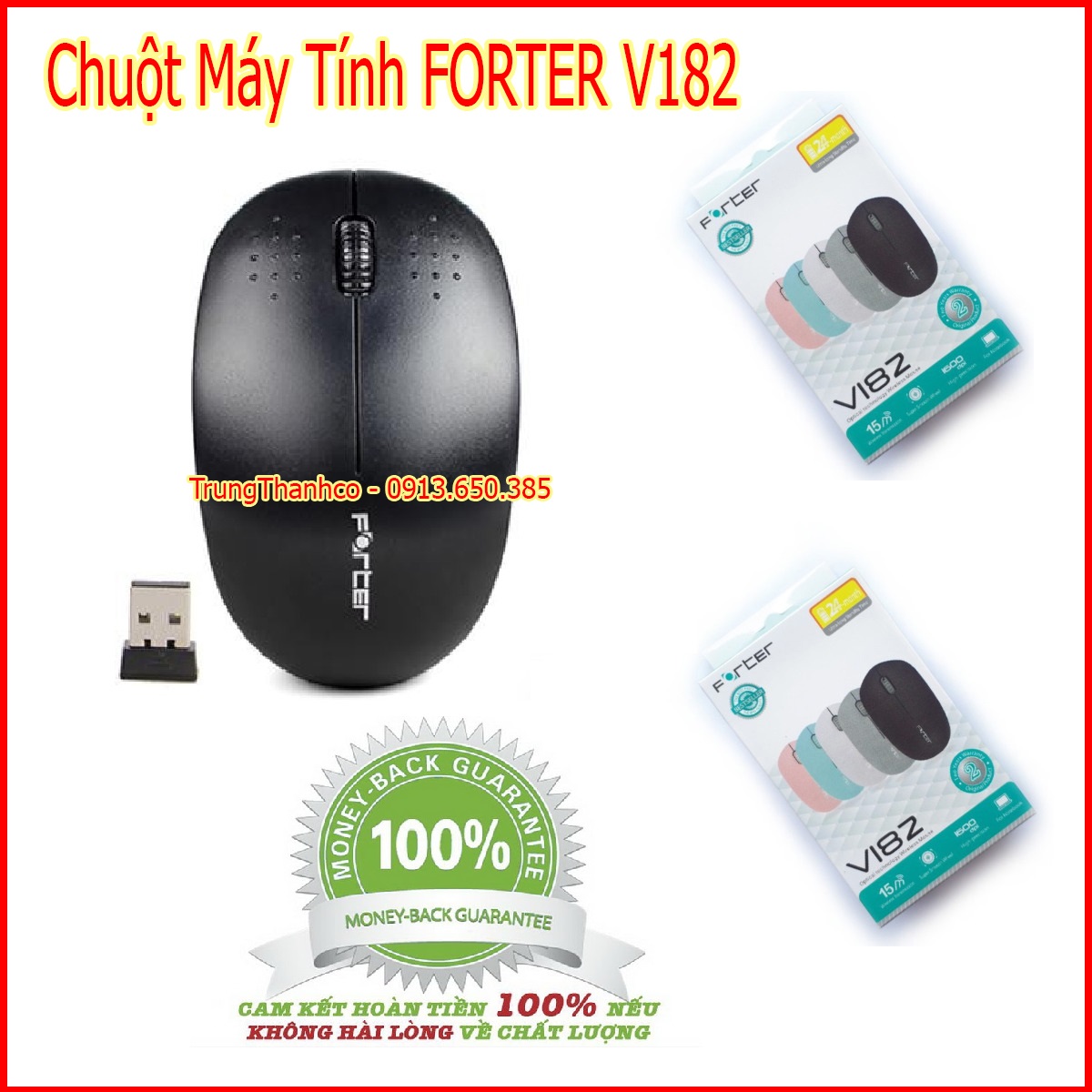 Chuột Máy Tính Không Dây FORTER V182