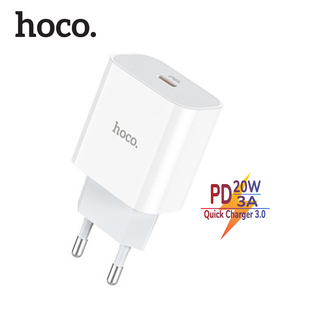 Củ sạc nhanh Hoco C76/C76A hỗ trợ sạc nhanh QC3.0 và PD20W Cho iPhone/iPad/Samsung/Huawei/Xiaomi/Oppo tự động nhận dạng thiết bị cao cấp