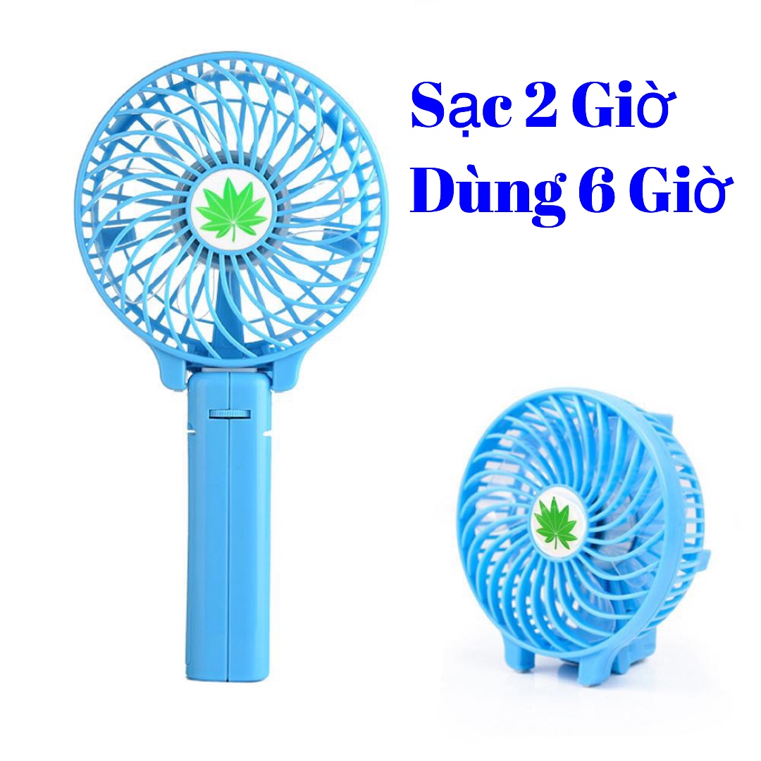 QUẠT TÍCH ĐIỆN MINI CẦM TAY CÓ THỂ GẤP GỌN ĐỂ BÀN - QUẠT 3 CHẾ ĐỘ MÁT - TẶNG DÂY SẠC QUẠT + PIN 20K