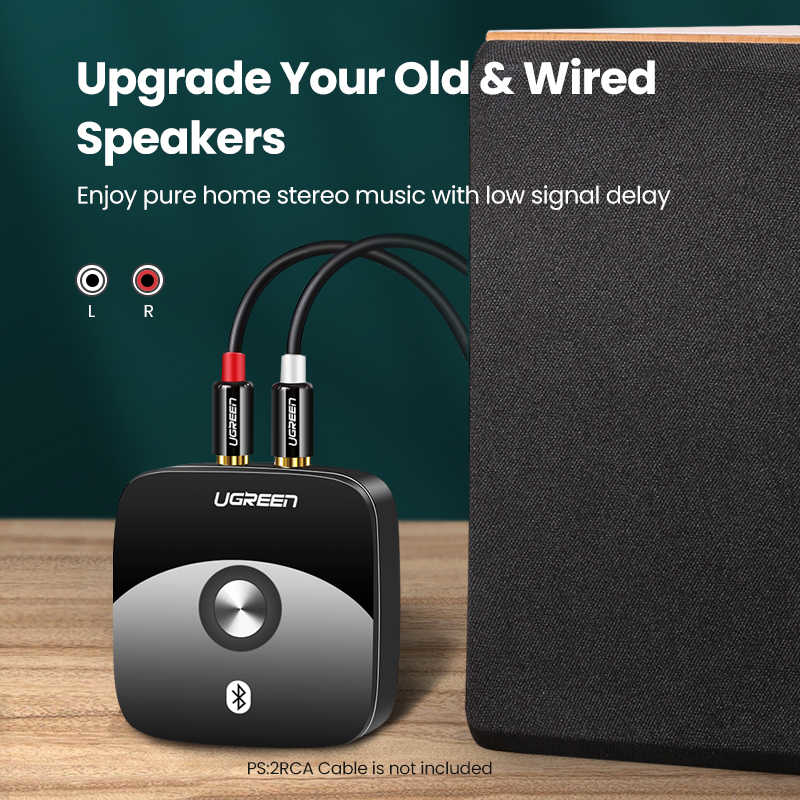 Thiết bị nhận bluetooth 5.0 cao cấp cổng 3.5mm & 2RCA /UGREEN CM123