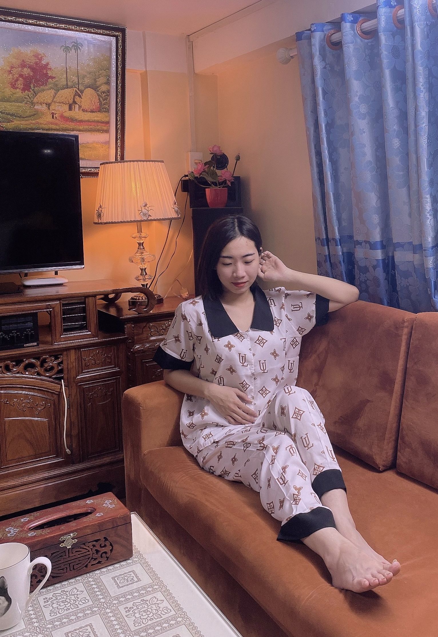 (XẢ HÀNG CUỐI NĂM) Bộ Pijama lụa Mango cao cấp size 40-60kg