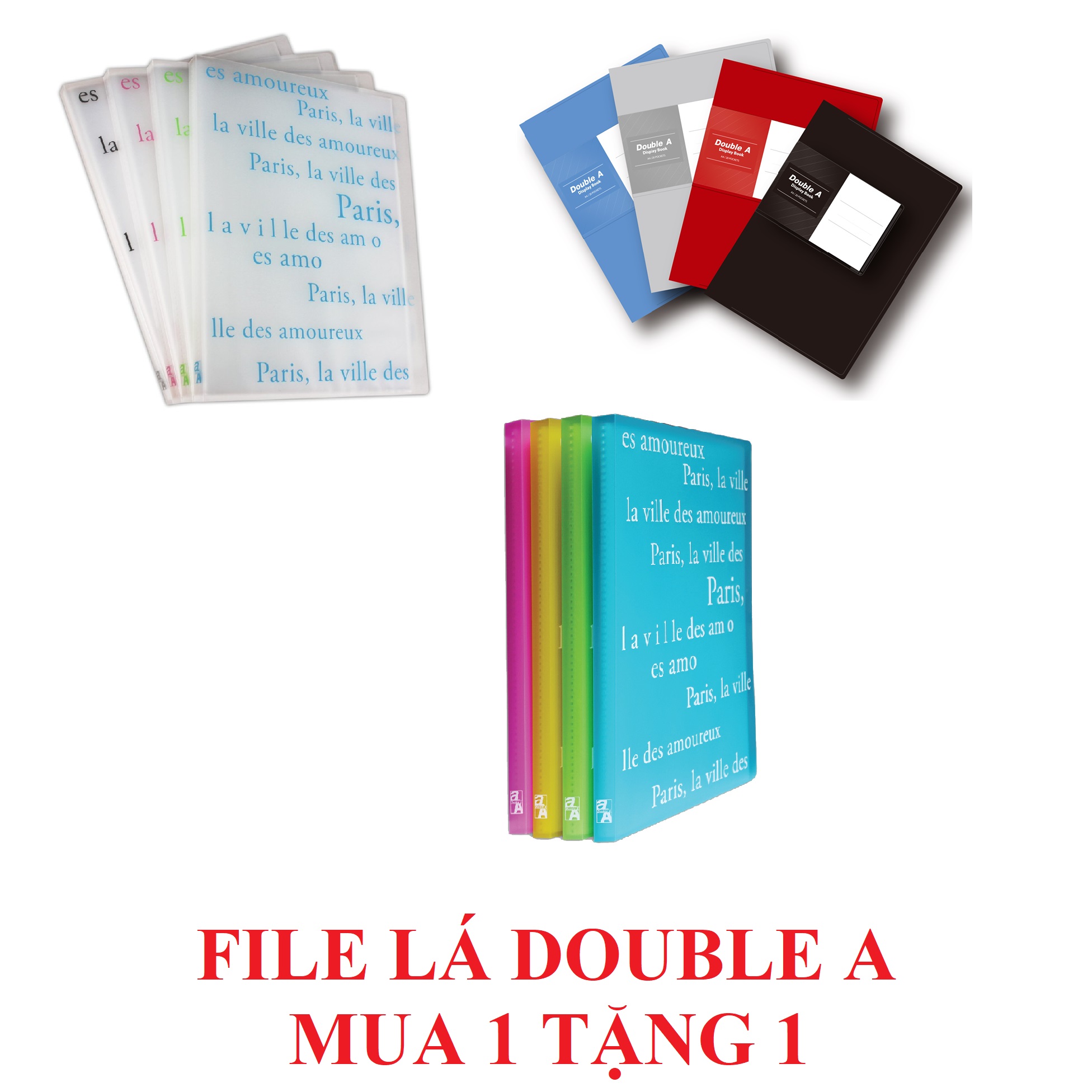 [Mua 1 tặng 1] File 20 lá Double A