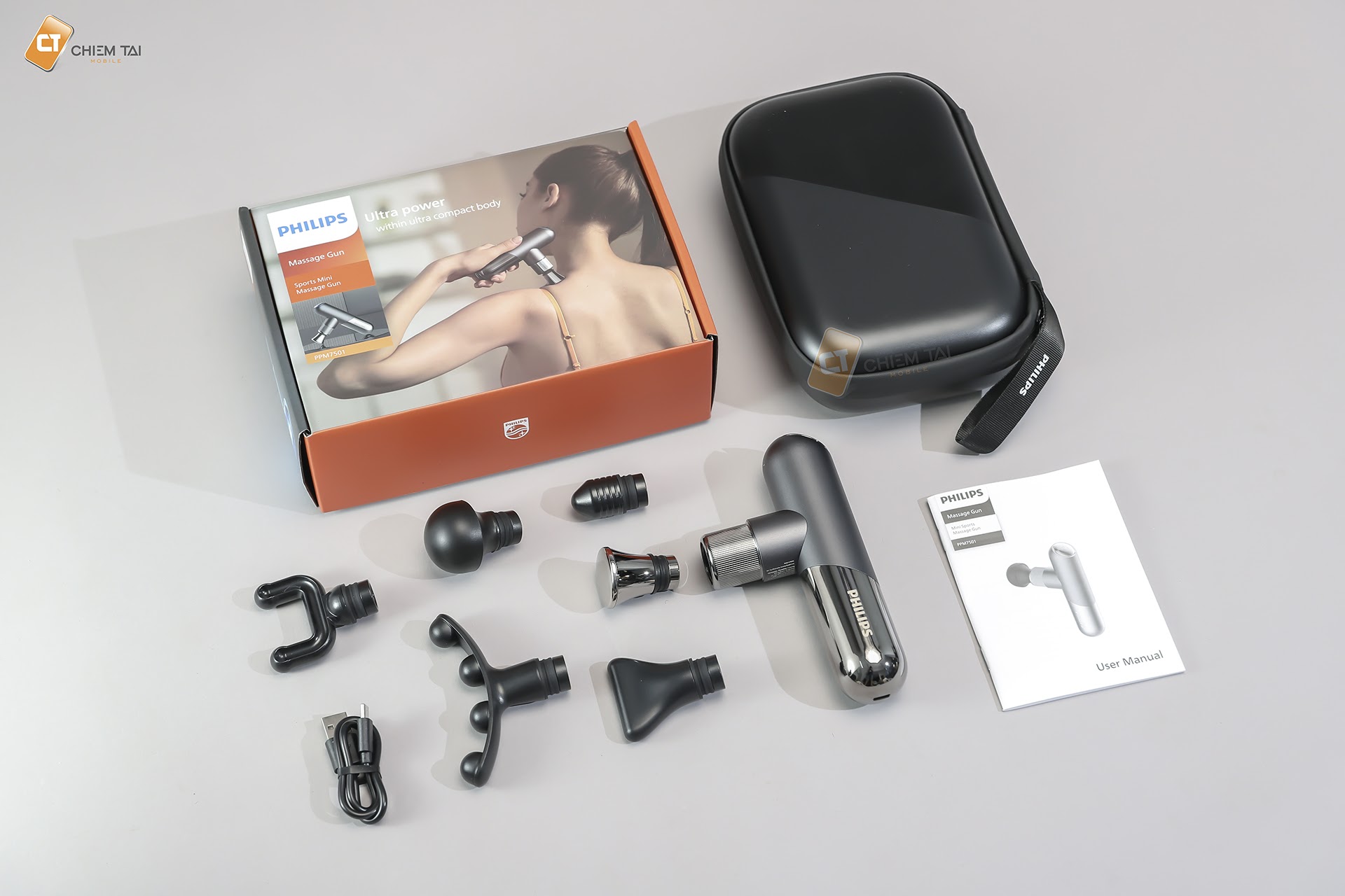 Súng massage cầm tay mini PHILIPS PPM7501