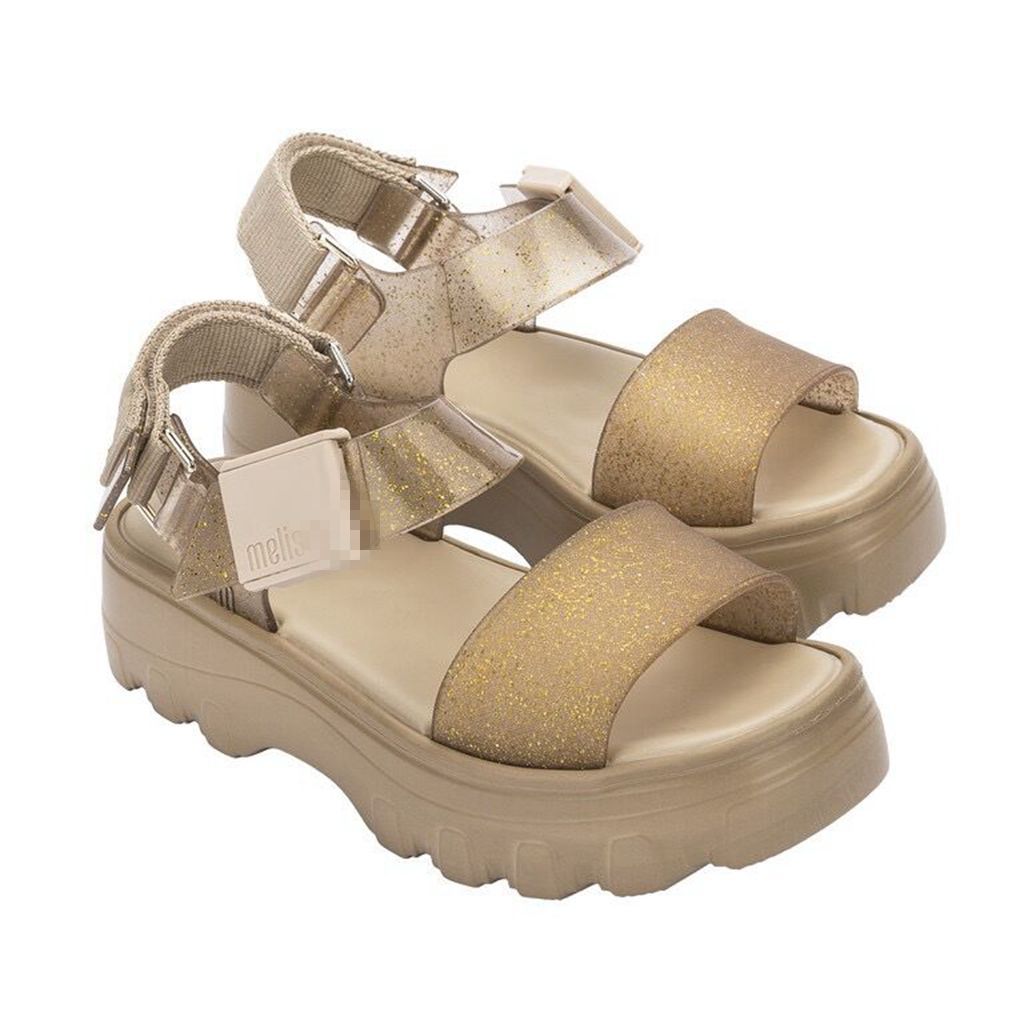 2023 mô hình melissa bình thường nền tảng bánh xốp hở ngón giày dép nữ đi biển melissa thời trang mùa hè giày băng thông rộng