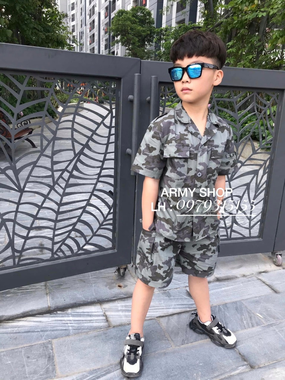 Bộ rằn ri cộc tay loang sáng trẻ em