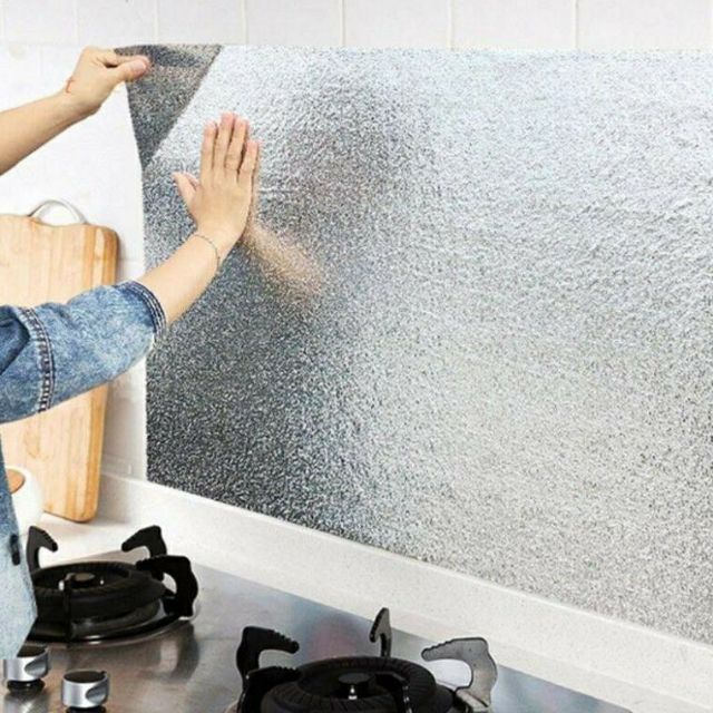 Cuộn Giấy Bạc Dán Bếp Chống Thấm, Chống Cháy Hagu [3Mx60CM]