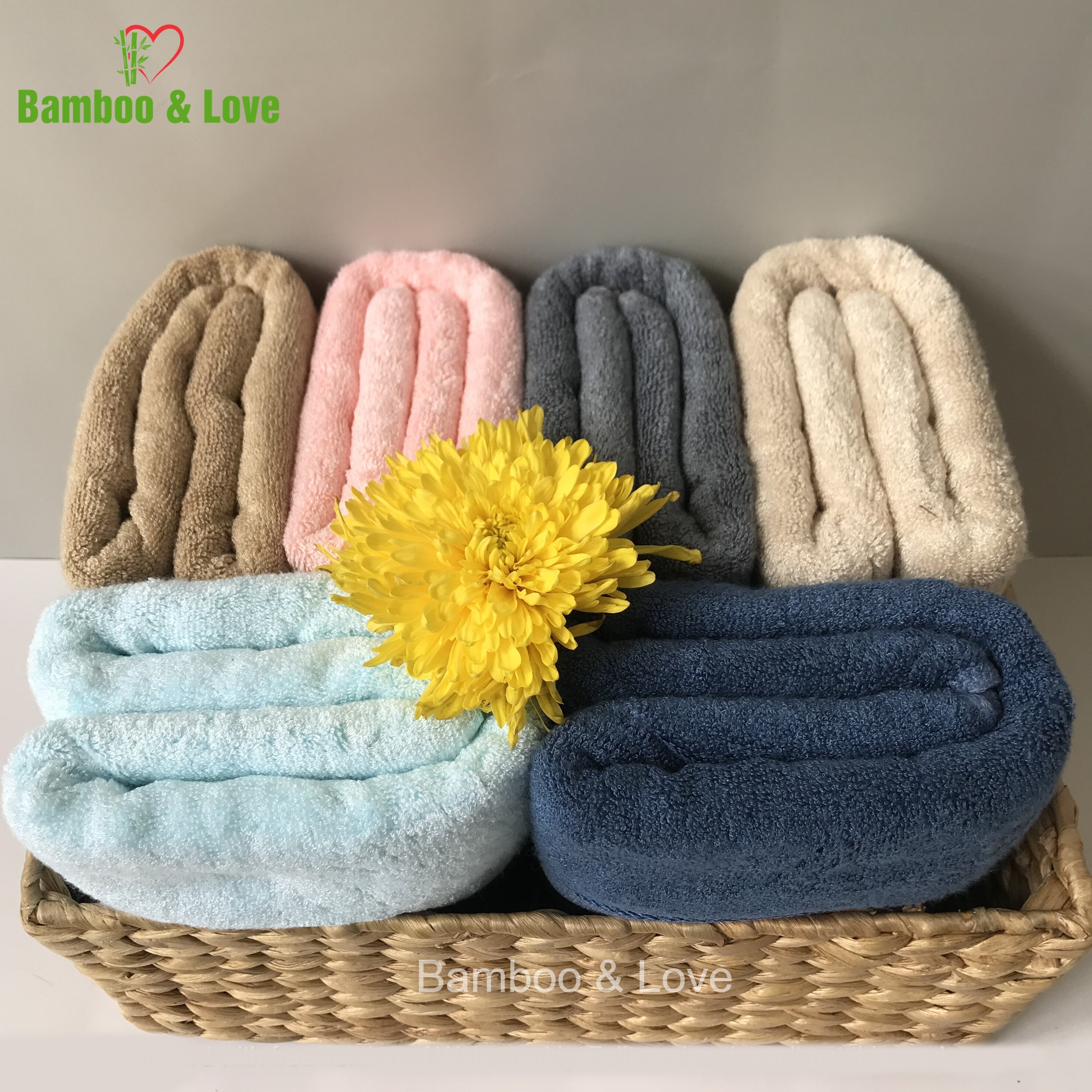 Khăn tắm sợi tre cao cấp Bamboo&love  70x140cm