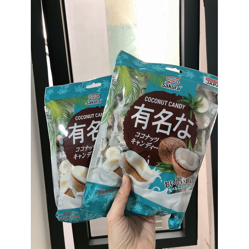 200GR Kẹo Dừa Giòn Sakura Nhật Bản (có loại túi và xá)