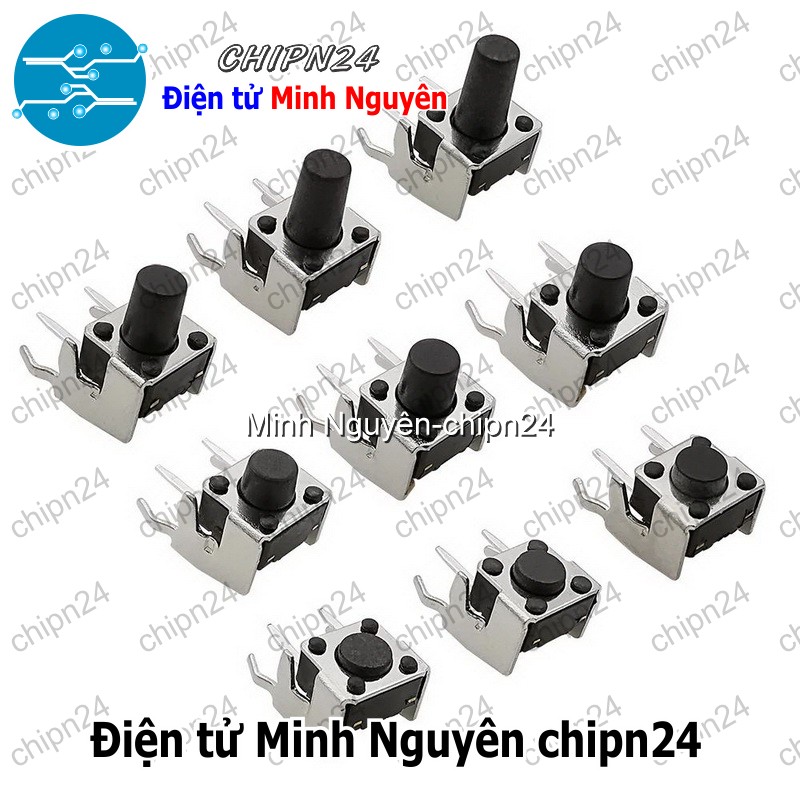 [10 cái] (F64-65) Nút nhấn 4 chân vuông cong 6x6 (6*6*5/6/7/8/9/10/12/13/4.3/15/17) - [Chọn Loại] - HHH.00218