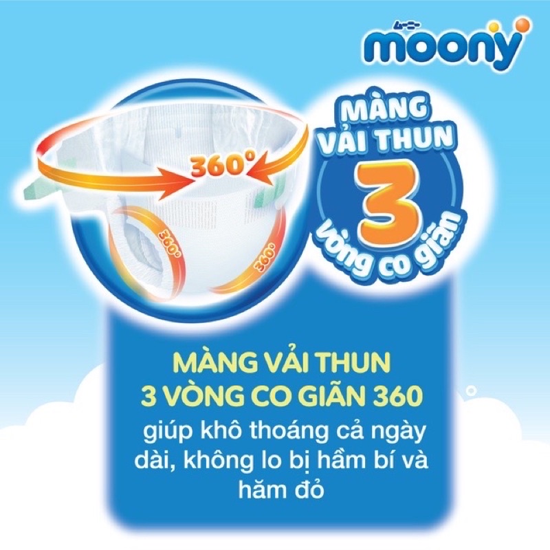 Tã dán Moony các size NB90/ S84/ M64/L54