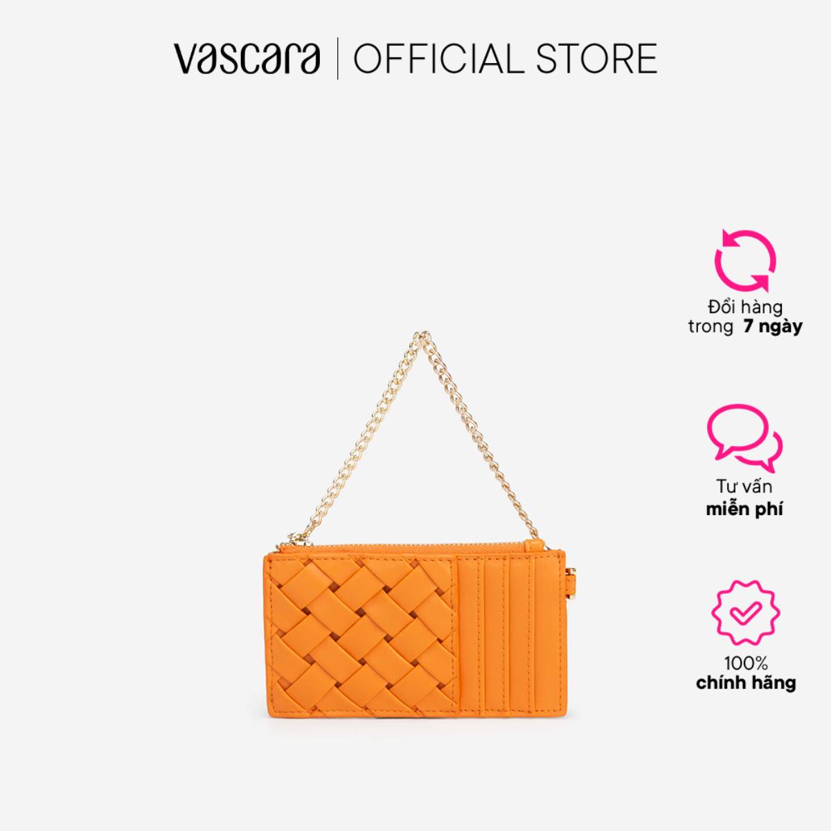 [Ưu đãi voucher 10%] Vascara Ví Cầm Tay Quai Xích Nhiều Ngăn Phối Đan Chéo - WAL 0243