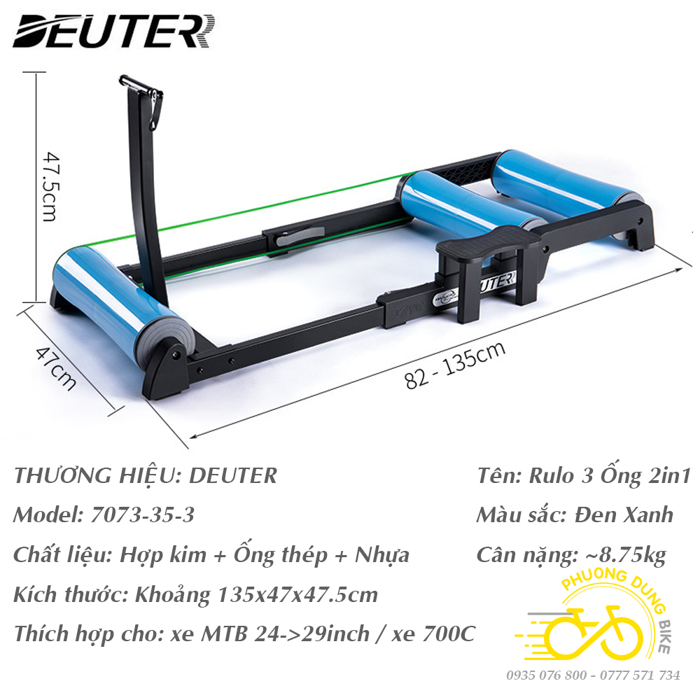 Rulo 3 ống đạp xe trong nhà deuter gt01 7073