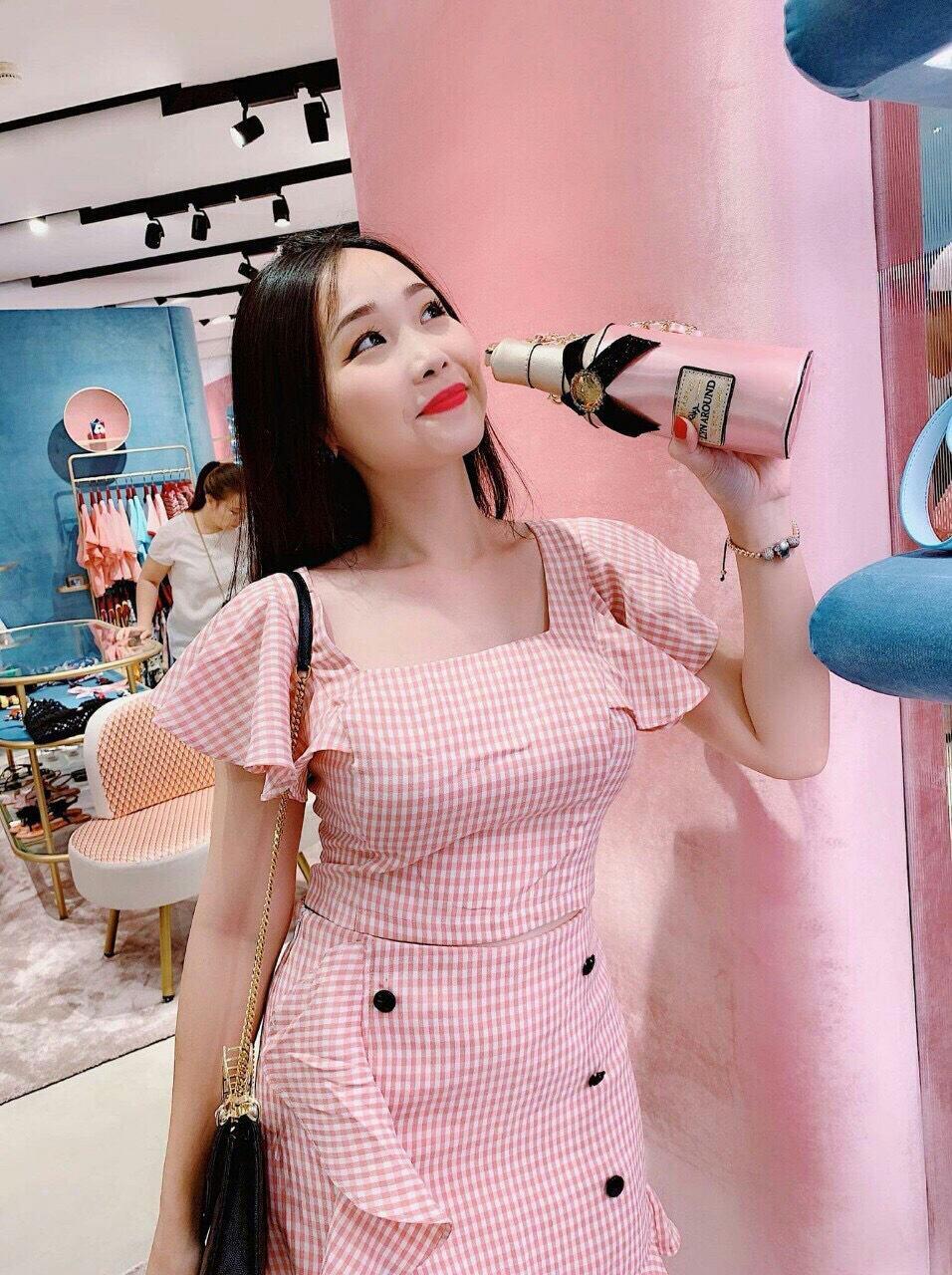 Set váy caro nữ cột nơ - mtb