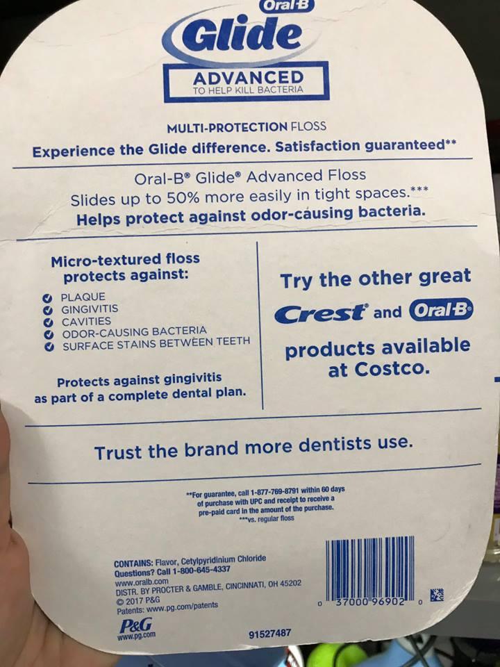 [HCM]Chỉ Nha Khoa Oral-B Glide Hàng Mỹ (Set 6 Hộp X 40m)