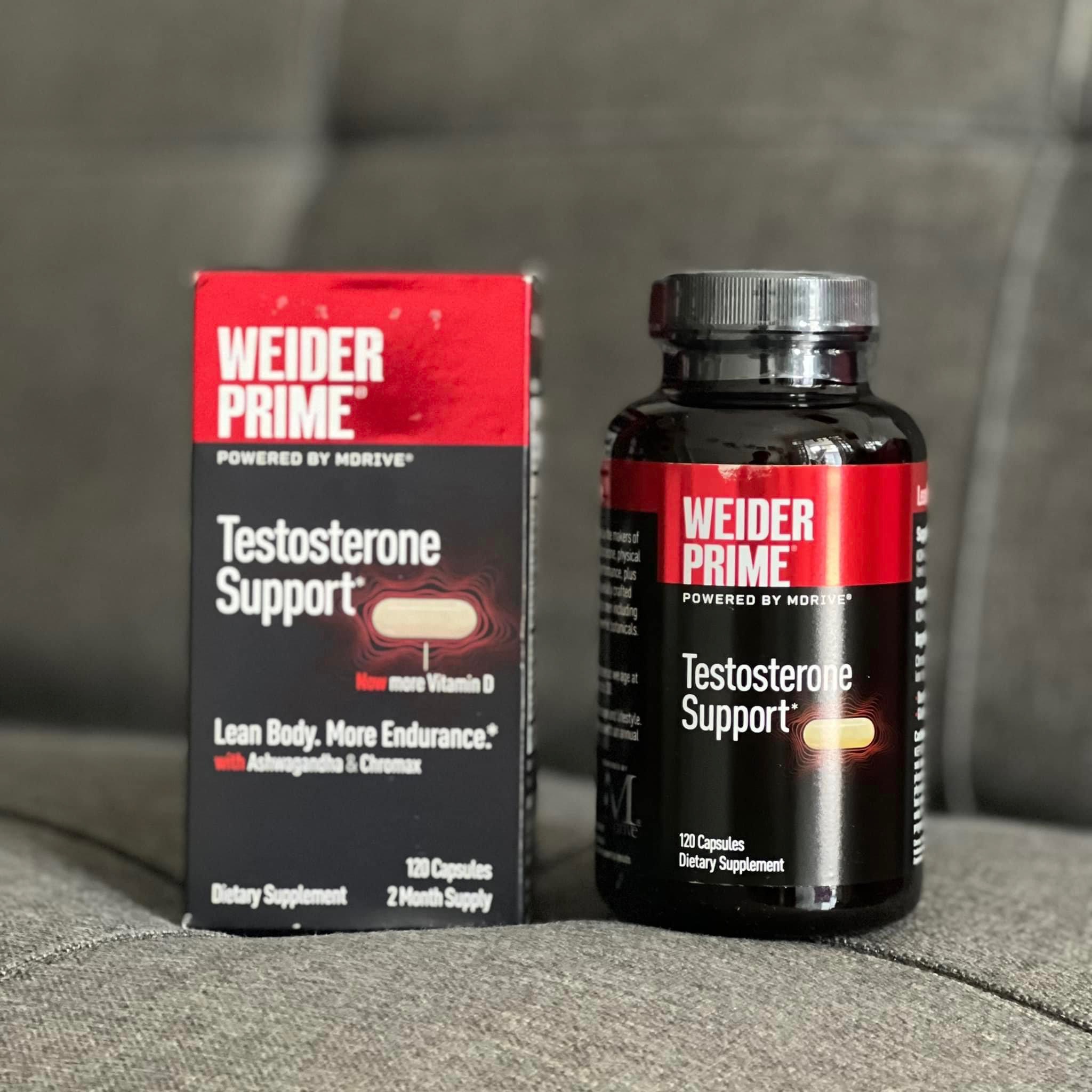 Weider prime testosterol support 120 viên