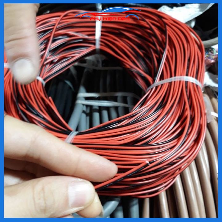Dây điện đôi đen đỏ 22AWG lõi 0.3mm