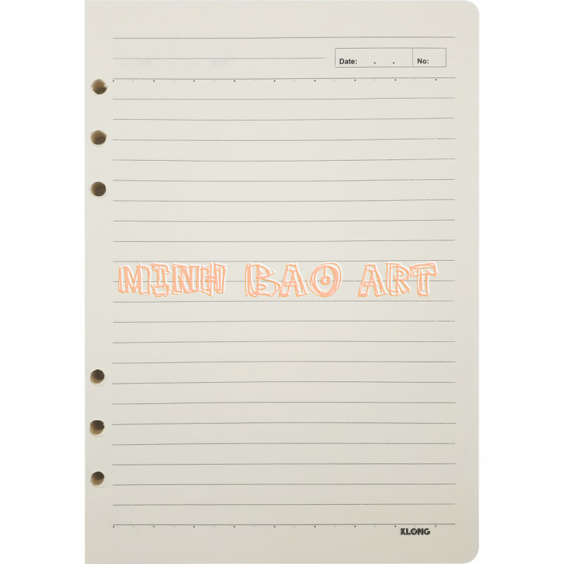 Ruột sổ kẹp còng kẻ ngang KLONG A5 - 120 tờ (240 trang); MS: 353