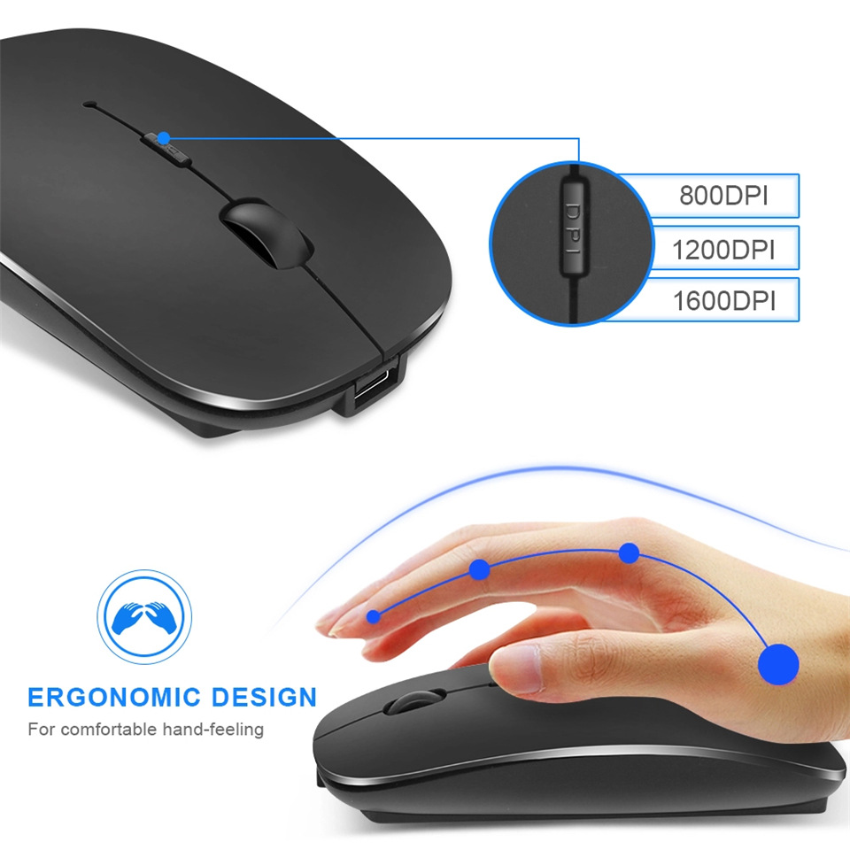 Chuột Bluetooth không cần đầu thu không dây 6 phím kết nối Bluetooth (6D)