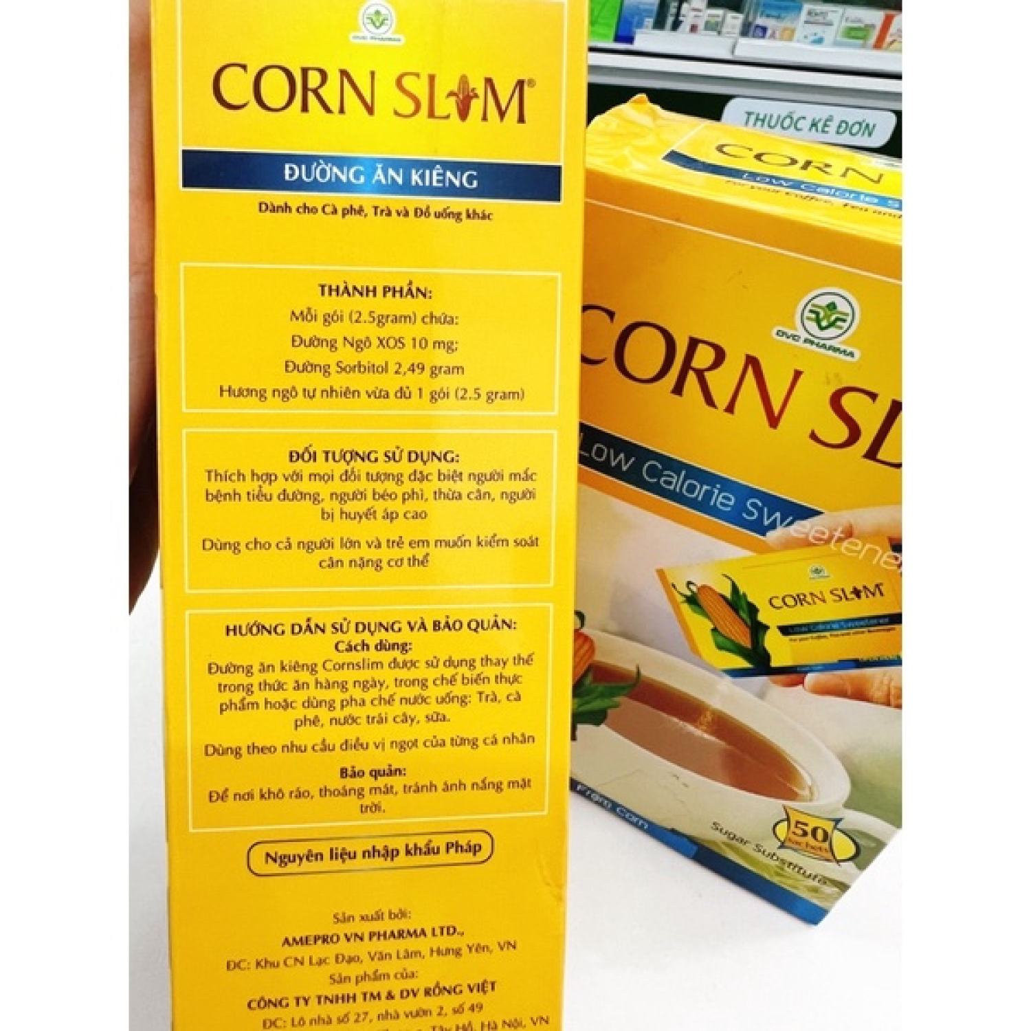 Đường bắp ăn kiêng Corn Slim - Hộp 50 gói