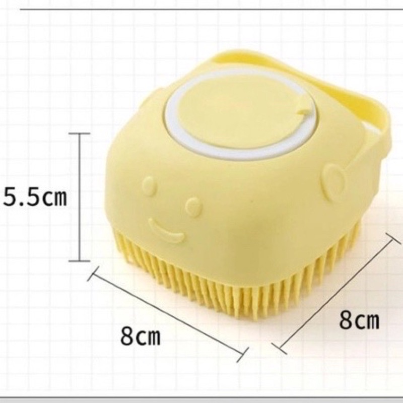 Bàn chải SILICON tắm cho thú cưng