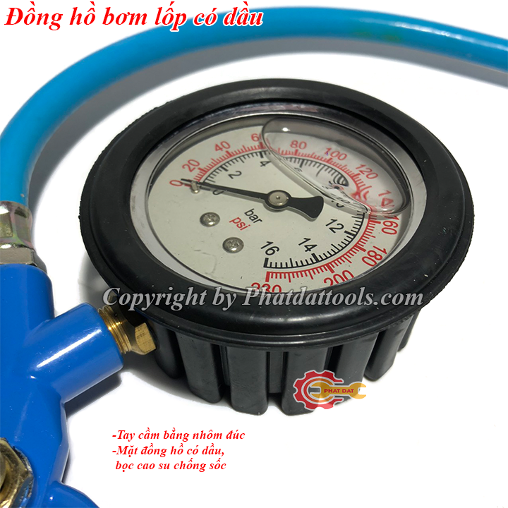 Đồng hồ bơm lốp có dầu