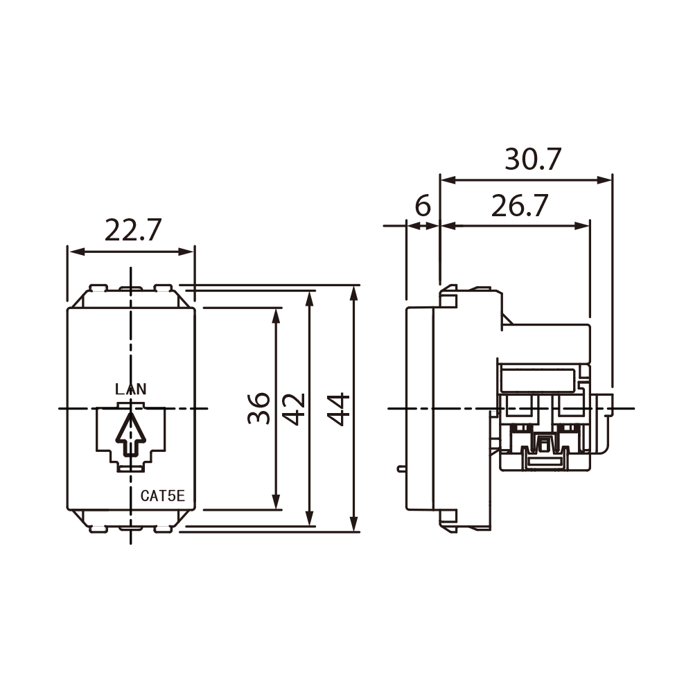 Hạt ổ cắm mạng (data CAT5 & CAT6) series Wide Panasonic