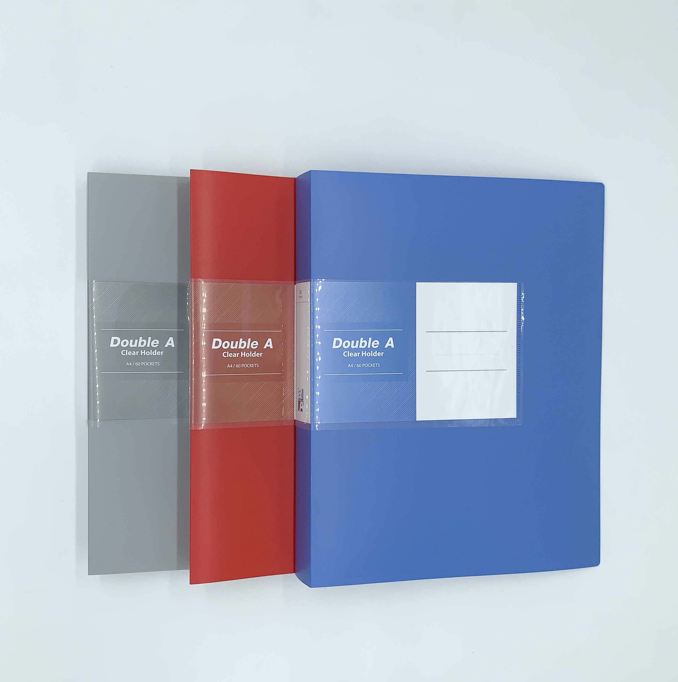 Bìa 20, 40, 60 lá cao cấp Double A có 3 màu Đỏ, Xanh Dương nhạt, Xám ...