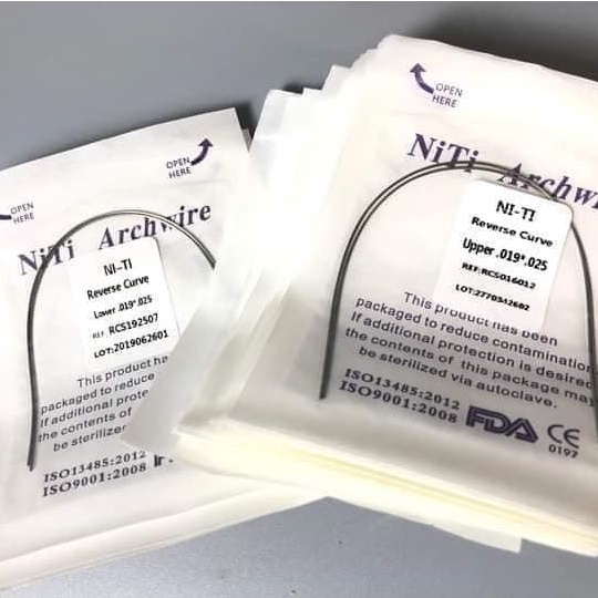 Dây cung đánh lún dùng trong chỉnh nha các size 12,14,16,18 ,16x16,16x22,17x25