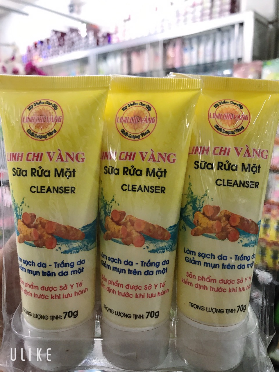 sữa rửa mặt nghệ linh chi vàng 70g [ chuẩn hàng cty 100%]