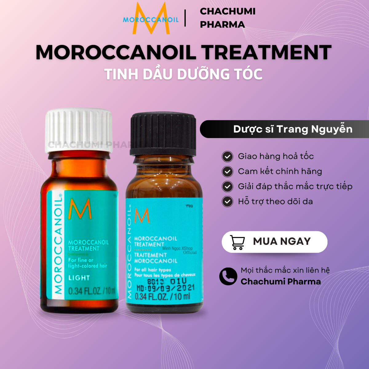 Tinh dầu dưỡng tóc moroccanoil minisize 10ml