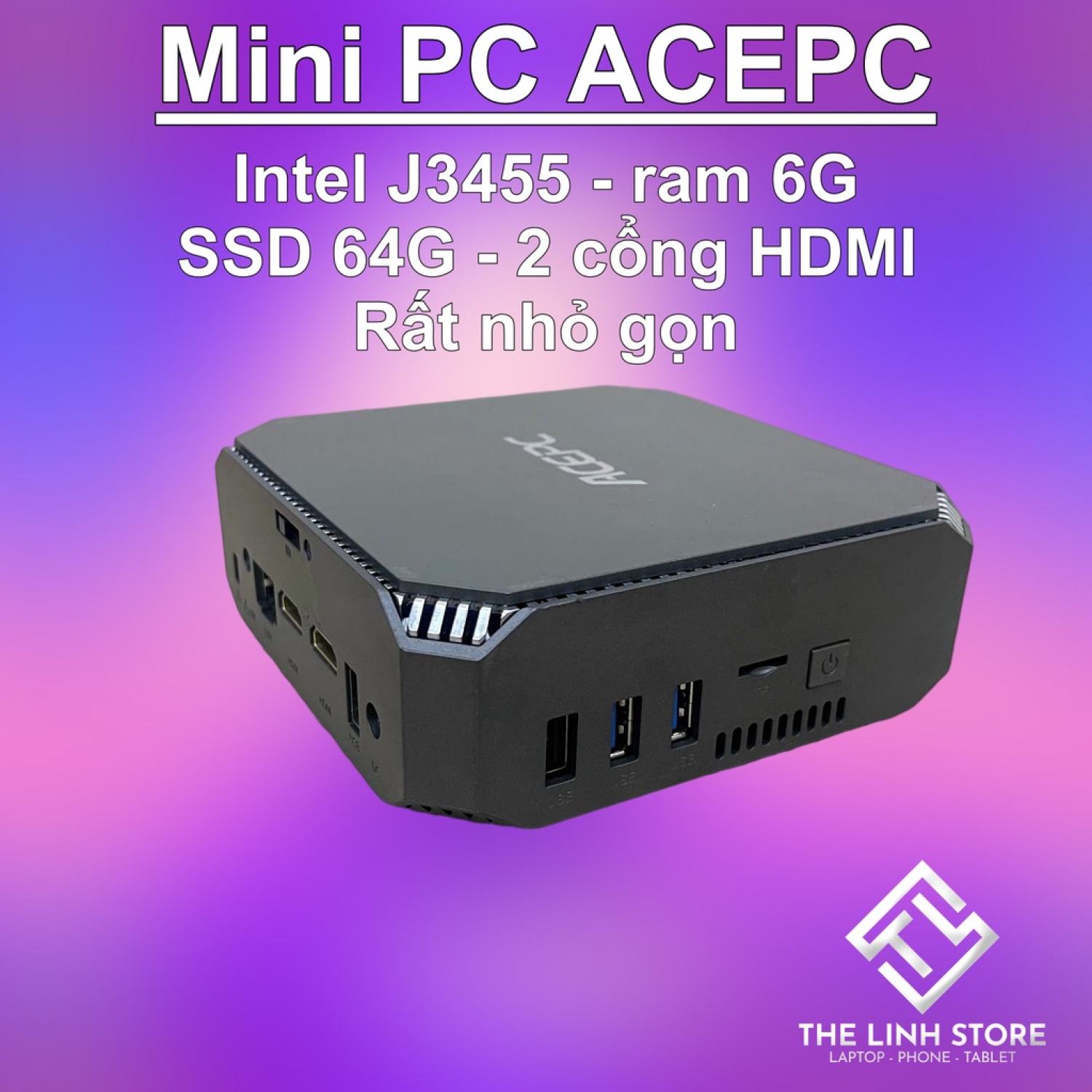 Computer mini PC mini acepc AK2 - Intel Apollo Lake J3455 Ram 6G
