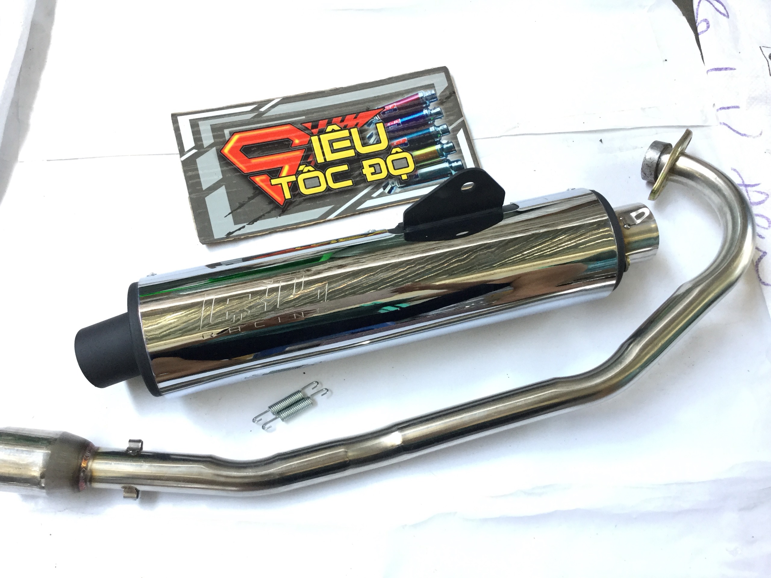 Lon Pô CBR móc ấm Đầu inox 304 - Cả cổ Exciter 135