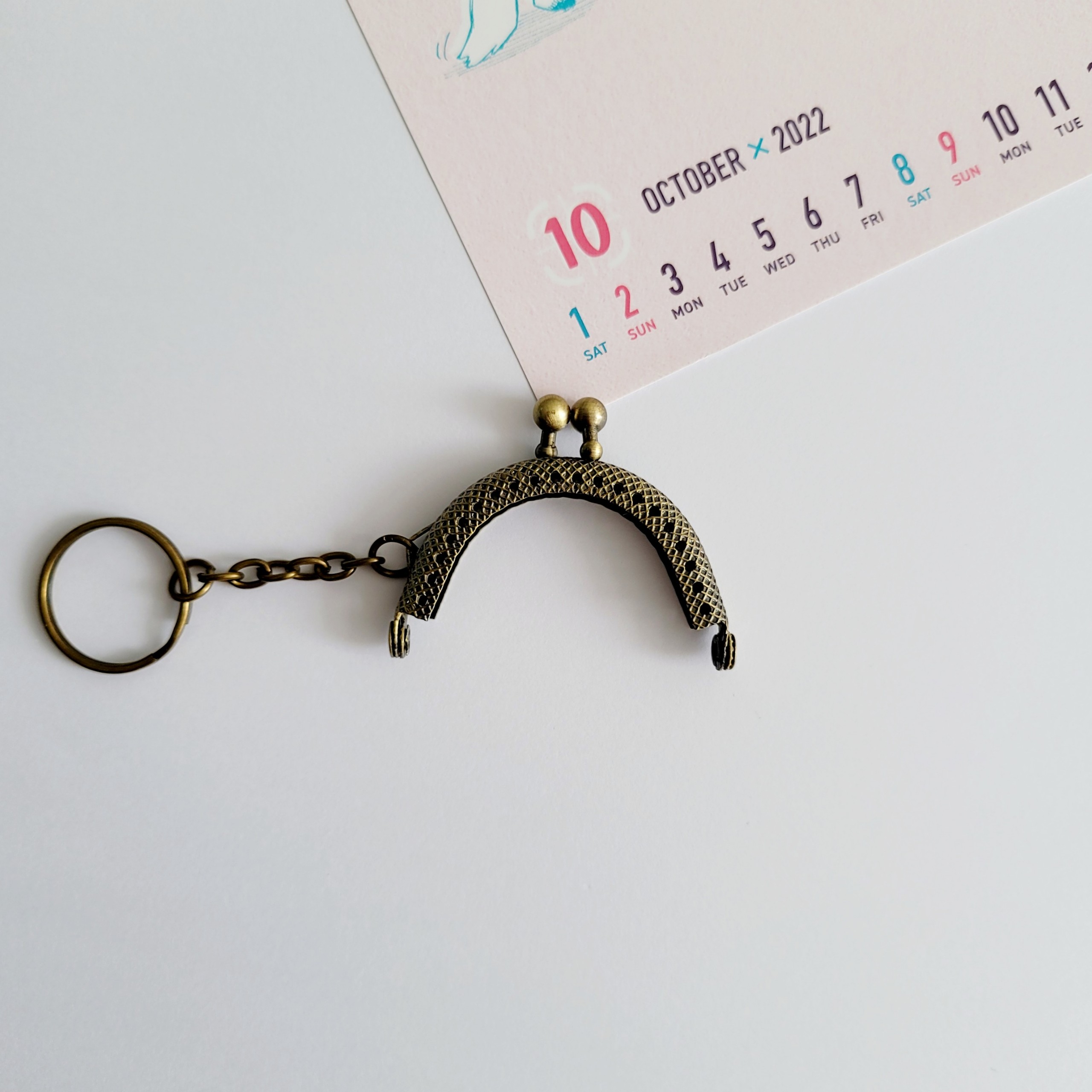 Khóa sập khóa làm túi khóa móc túi handmade có móc khóa 5cm ngang