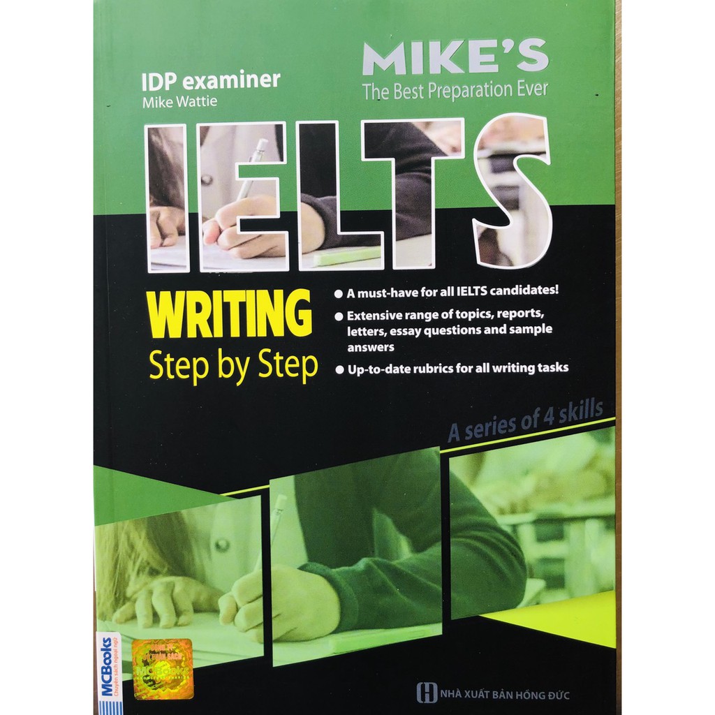 Sách - ielts writing: step by step + tặng kèm bút hoạt hình