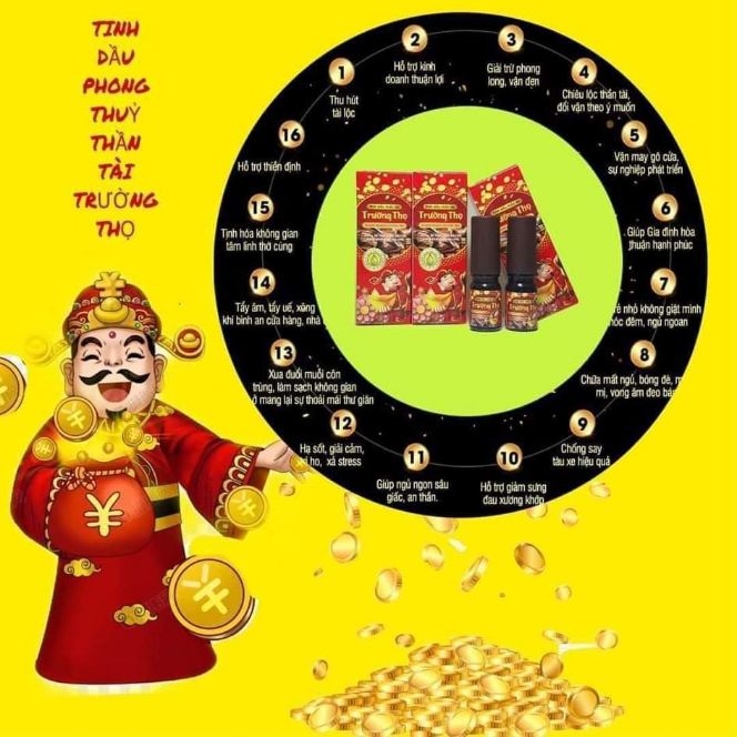 Tinh dầu Thần Tài Trường Thọ - Kích tài lộc