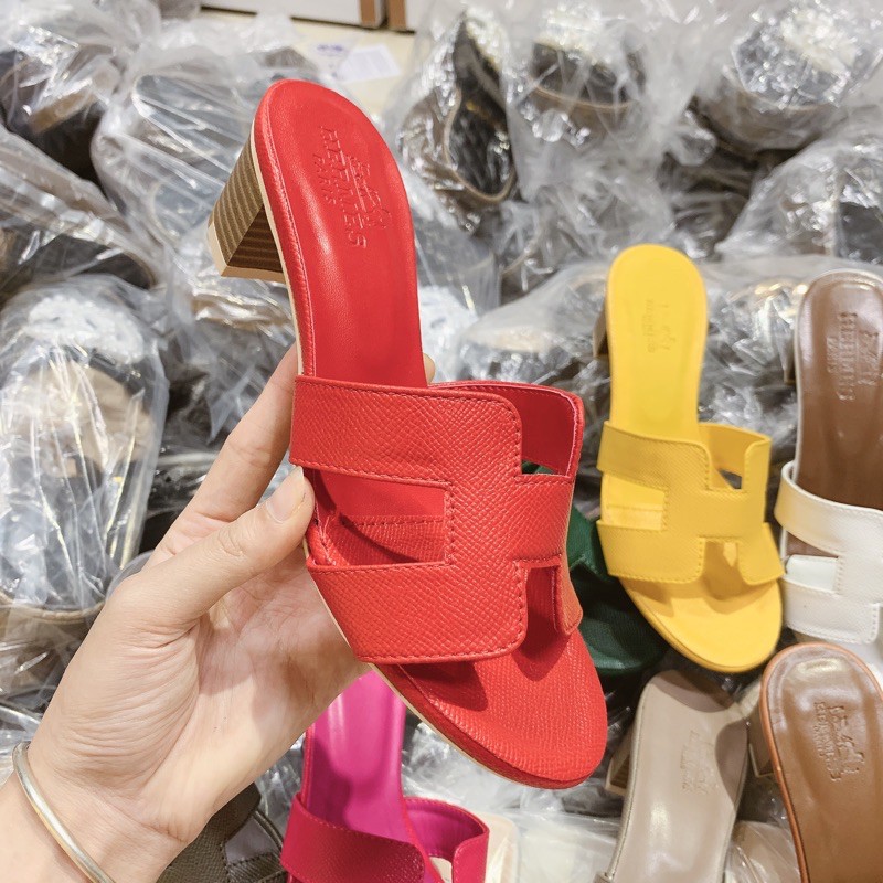Dép hm gót vuông 3cm các màu hàng loại 1