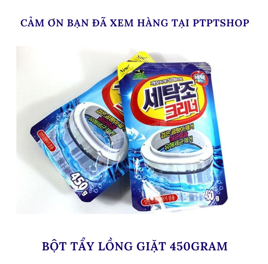 (Giao hỏa tốc) Bột tẩy lồng máy giặt siêu sạch Hàn Quốc 450gram (mua tại ptptshop)