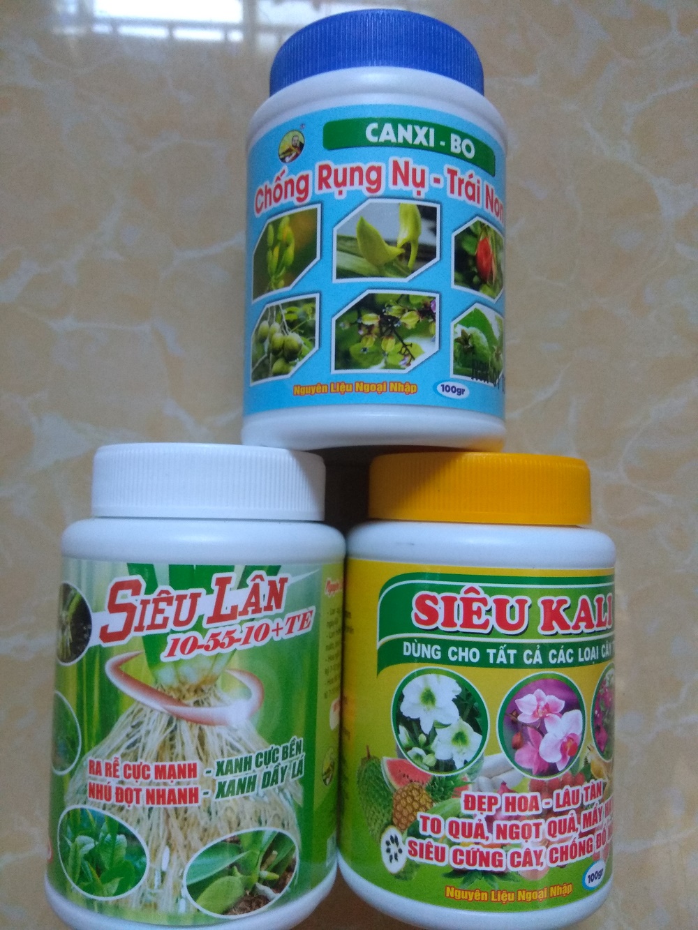 [HCM]Combo chăm sóc hoa lan cây cảnh ( Canxi bo-lân-kali) - bomax chai 100 gram